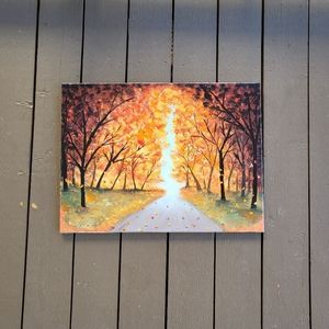 Falls Landscape Acrylic Painting,size 16"x20" Canvas